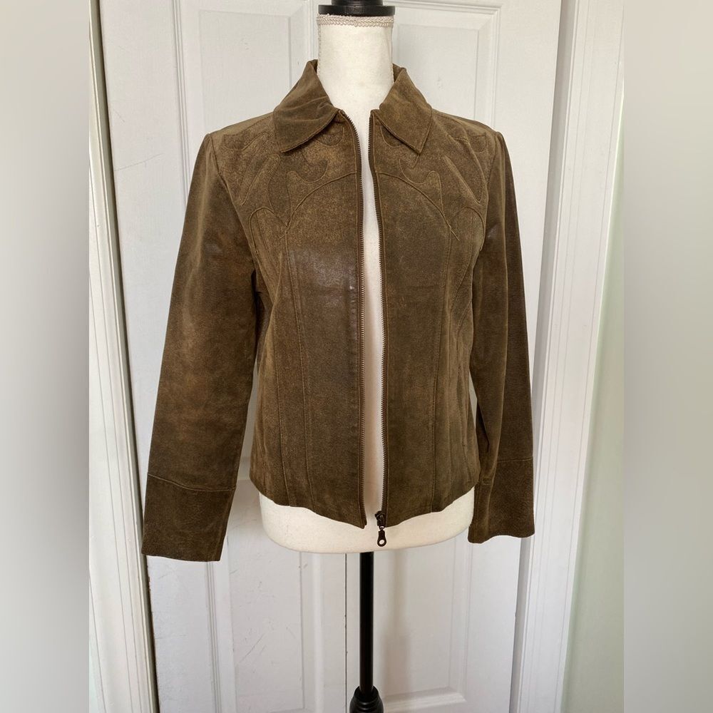 VintageโA.M.I โFlamesโ LeatherโJacket